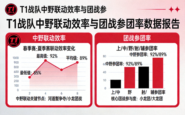 T1 战队中野联动效率与团战参团率数据报告